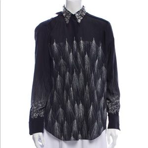 3.1 Phillip Lim Silk Printed Button-Up Top